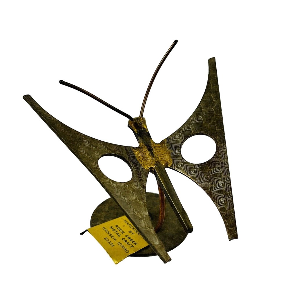 Rock Creek Metal Craft Butterfly Sculpture Handcrafted Metal Figurine Idaho USA